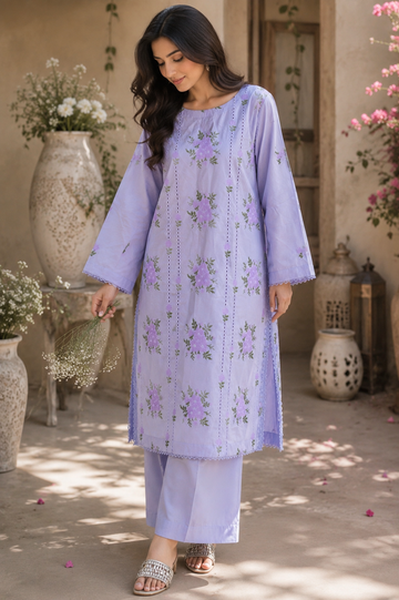 LILAC | Lawn Embroidered 2 PC