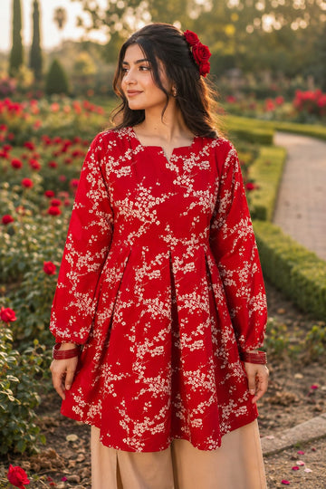 GULNAR | Floral Frock With Plazo