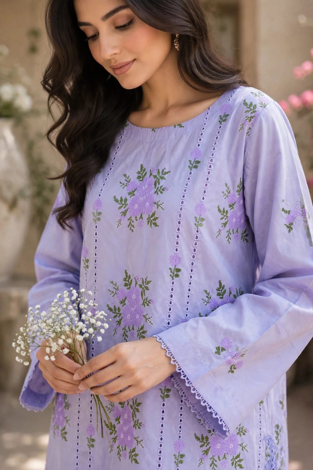 LILAC | Lawn Embroidered 2 PC